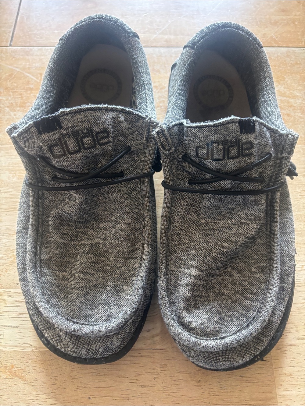 Hey Dude Grey Knit Slip-On Sneakers